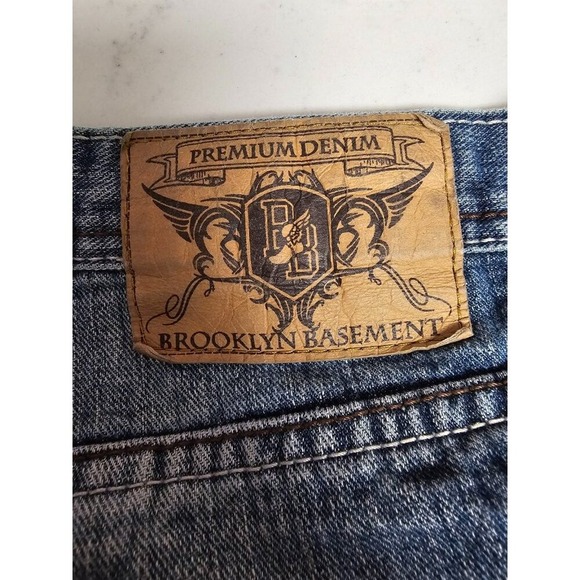 Brooklyn Basement Denim Shorts Size 38 Blue Flat Front - Picture 5 of 5